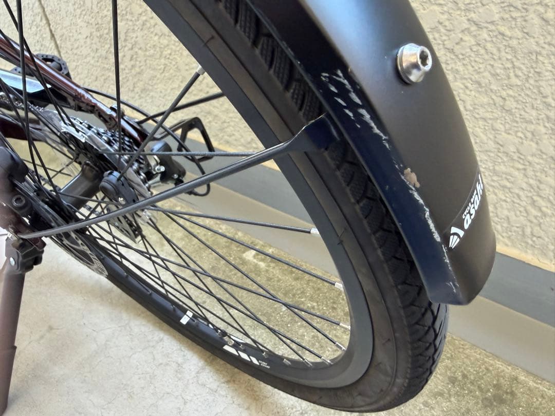 電動アシスト自転車 シティタイプ バーガンディ