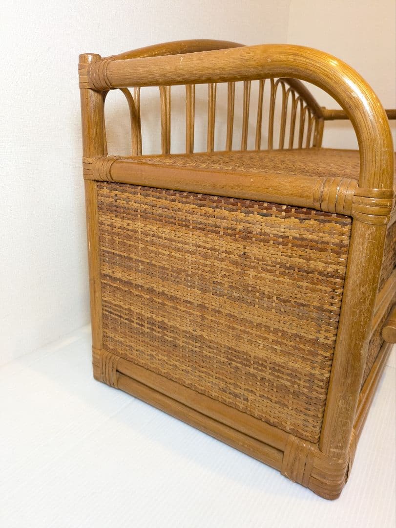 籐　ラタン　サイドボード　収納ボックス　籐家具
