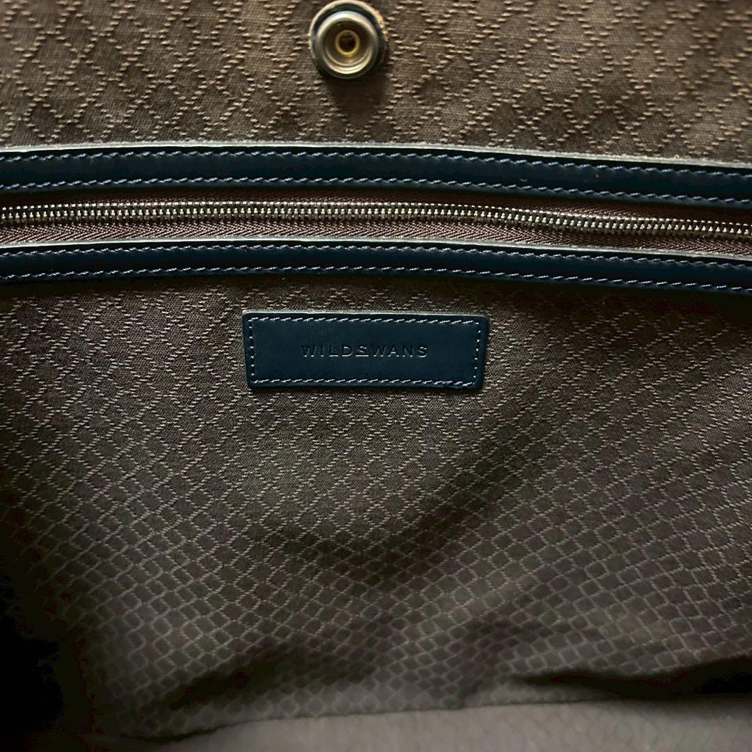 極美品✨ワイルドスワンズ　ドラッカー　ビジネスバッグ　トートバッグ　ネイビー