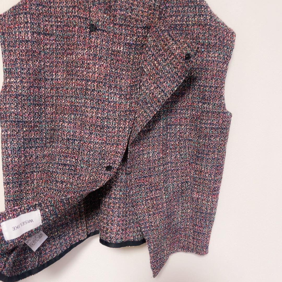 現行品 WISELIKE Amelia 2wayツイードジレ フリーサイズ