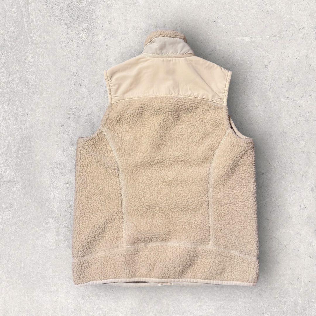 【パタゴニア】フリースベスト　ボア　M クリーム色　レトロX 14年製　美品 f