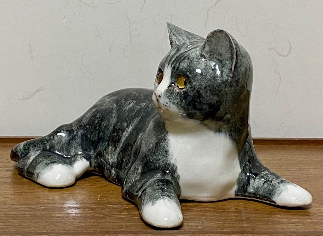 サイズ3　ウィンスタンレイキャット　ケンジントンキャット　サバトラ猫　貫入無し❣️