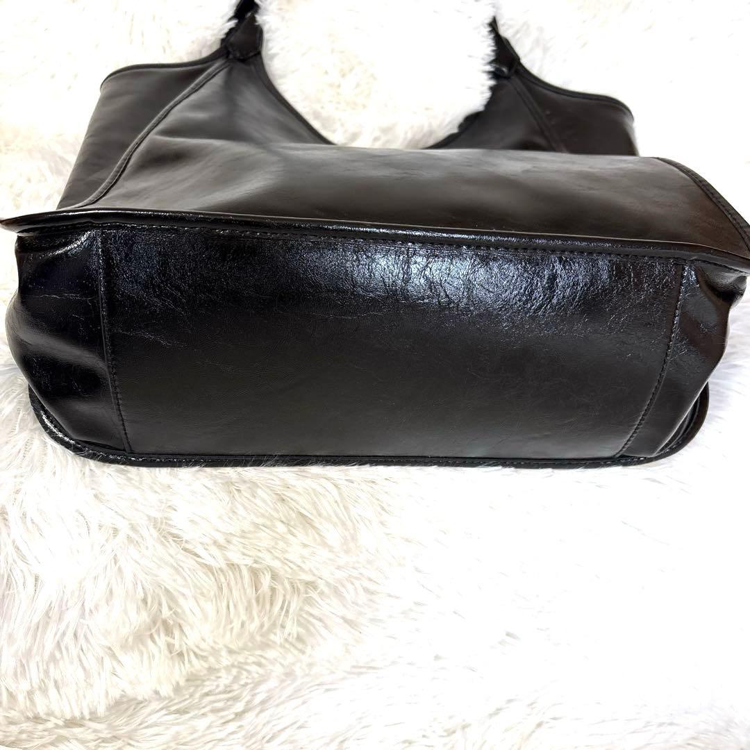 【美品】Siannaシアンナ クリンクルエフェクトスローチートートバッグ