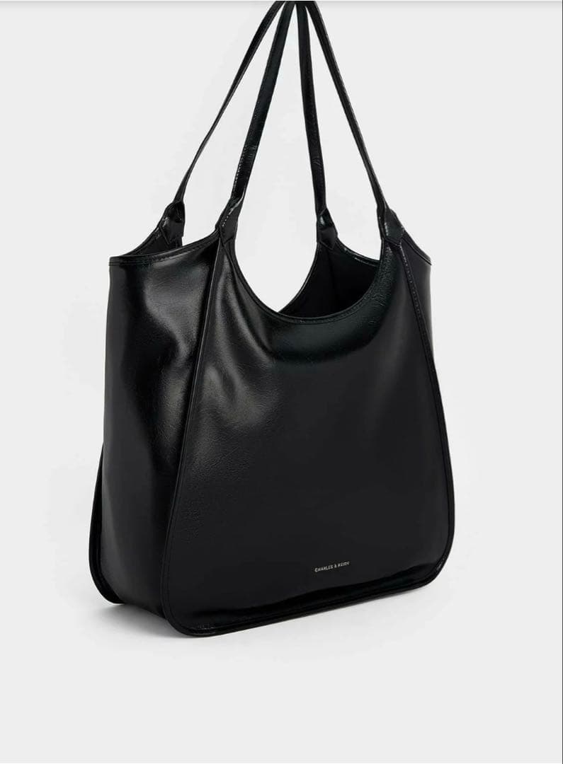 【美品】Siannaシアンナ クリンクルエフェクトスローチートートバッグ