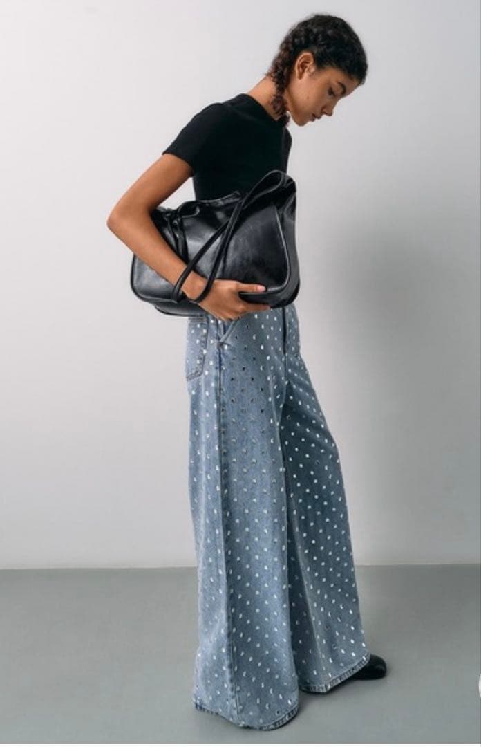 【美品】Siannaシアンナ クリンクルエフェクトスローチートートバッグ