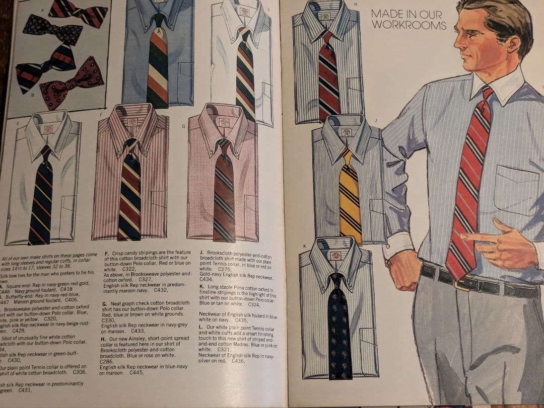 ブルックスブラザーズカタログ1982秋冬1983春1984春