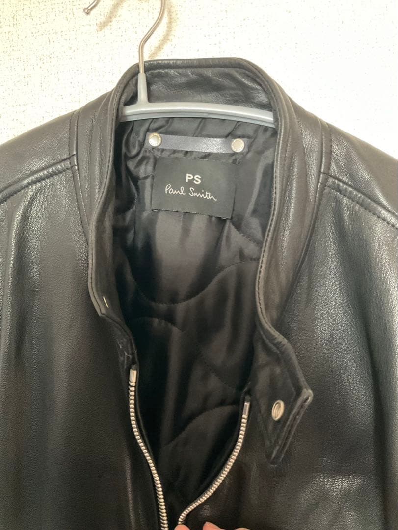 PS Paul Smith レザージャケット シングルライダース ブラック 本革