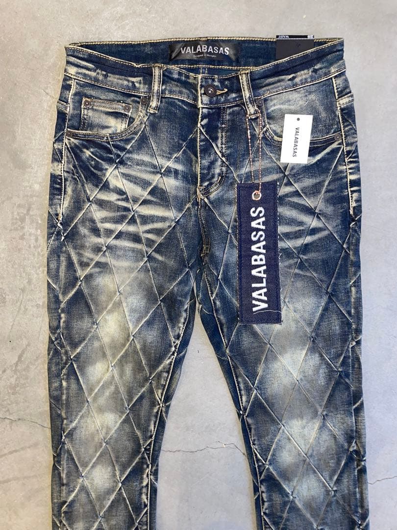 VALABASAS バラバサス ダイヤモンドキルティングデニム 30