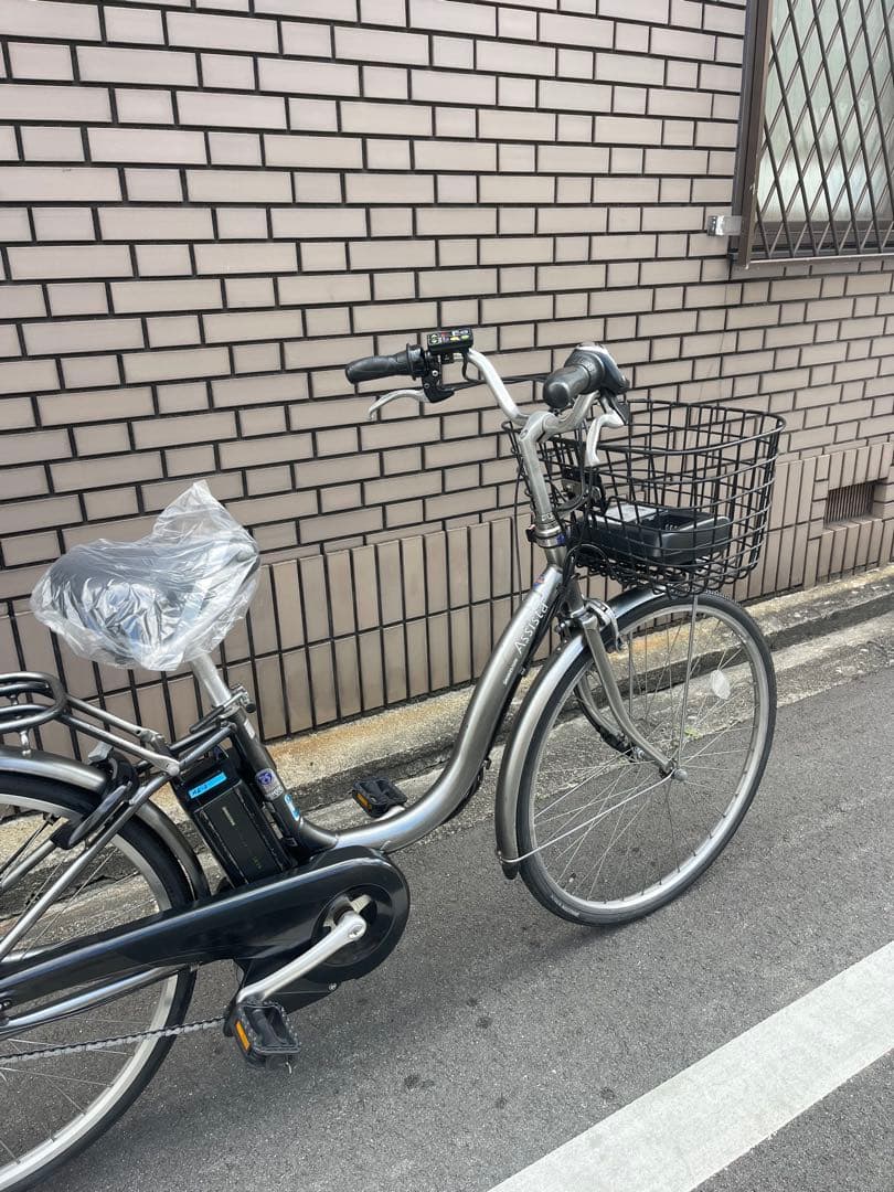 電動アシスト自転車 シルバー バスケット付き