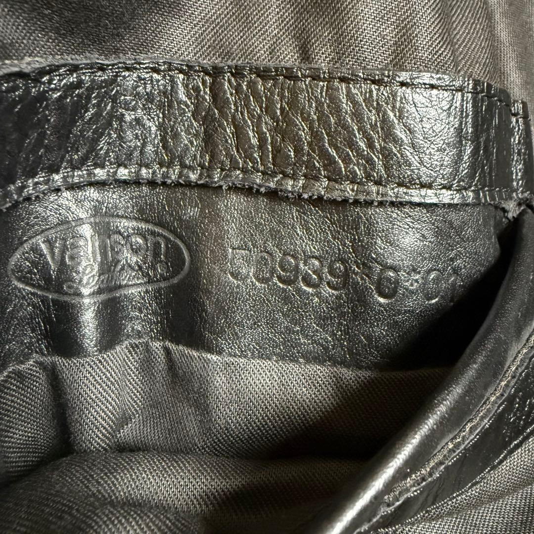 VANSONレザージャケット ワッペン ブラック ホワイト 40