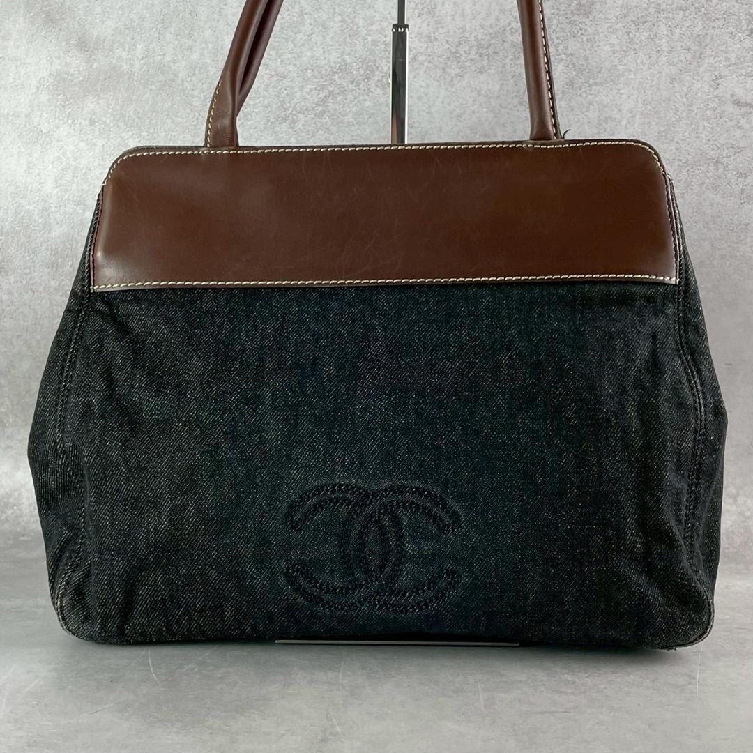 美品⭐︎CHANEL シャネル ココマーク トートバッグ デニム レディース