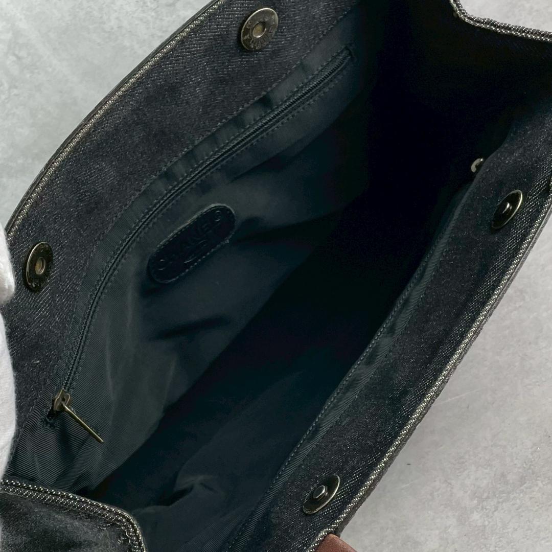 美品⭐︎CHANEL シャネル ココマーク トートバッグ デニム レディース