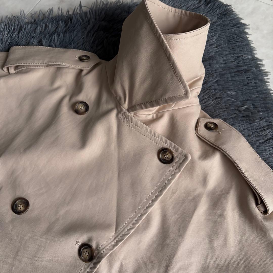 美品✨ MaxMara DRAVA トレンチケープ サンド UNICA 革ベルト