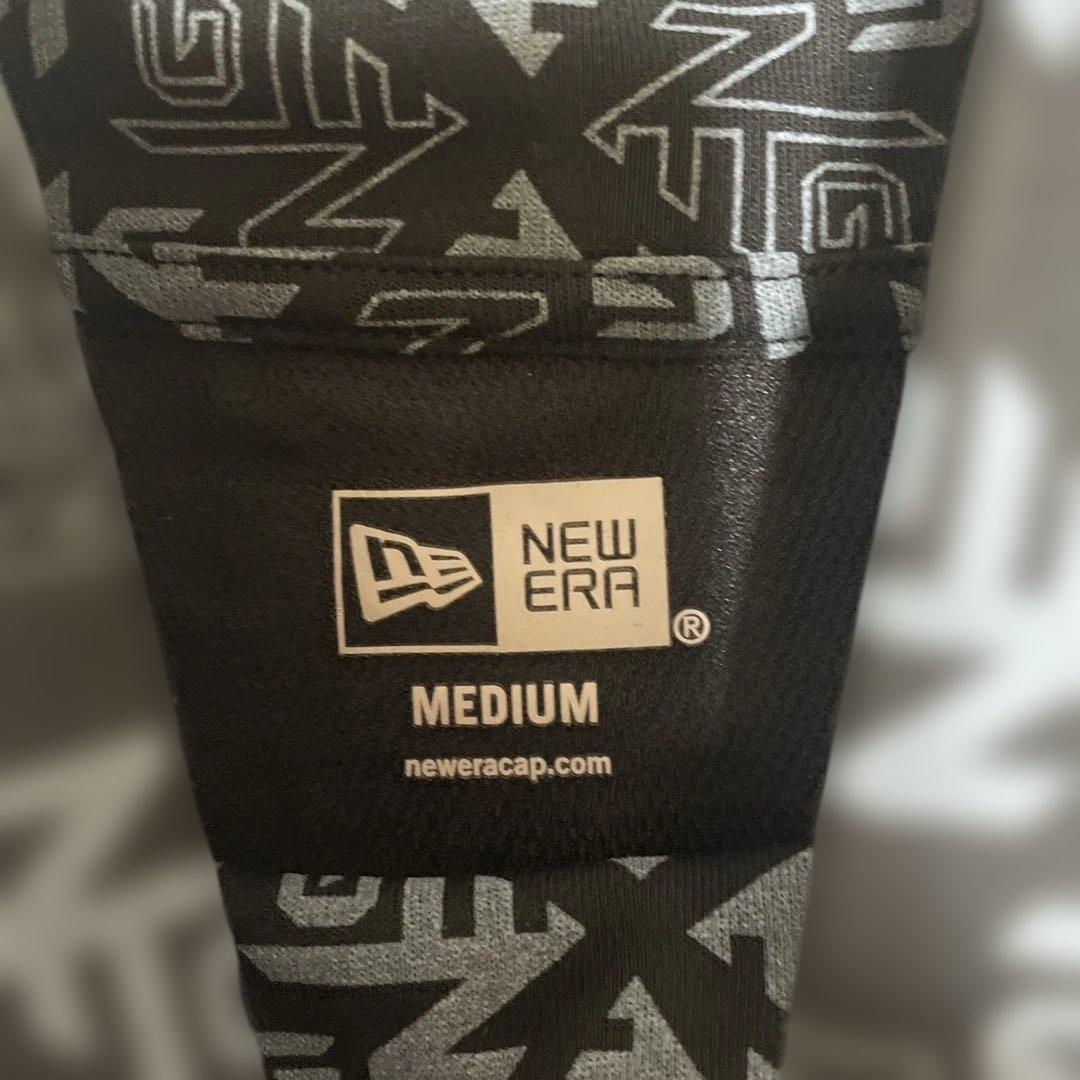 美品 NEW ERA GOLF ニューエラ 長袖モックネックシャツ M 総柄