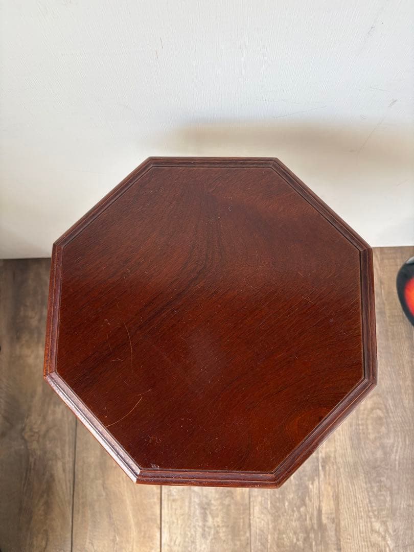 八画　花台　サイドテーブル　木製