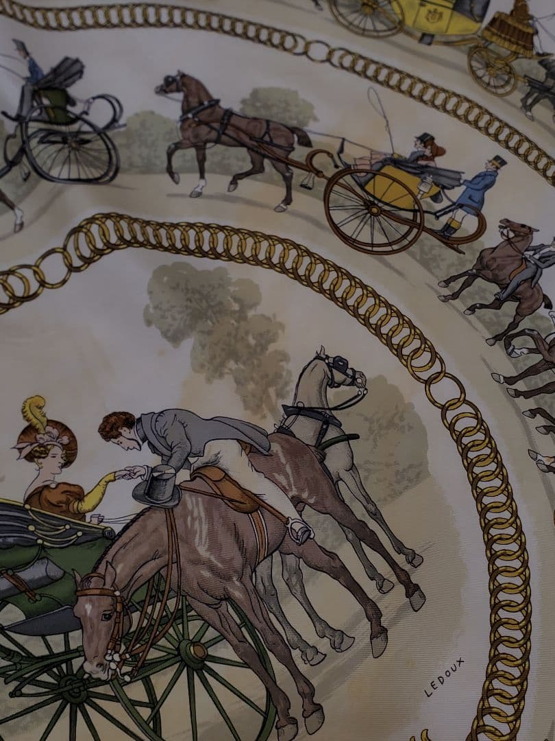 エルメス スカーフ ロンシャンへの散歩　カレ90