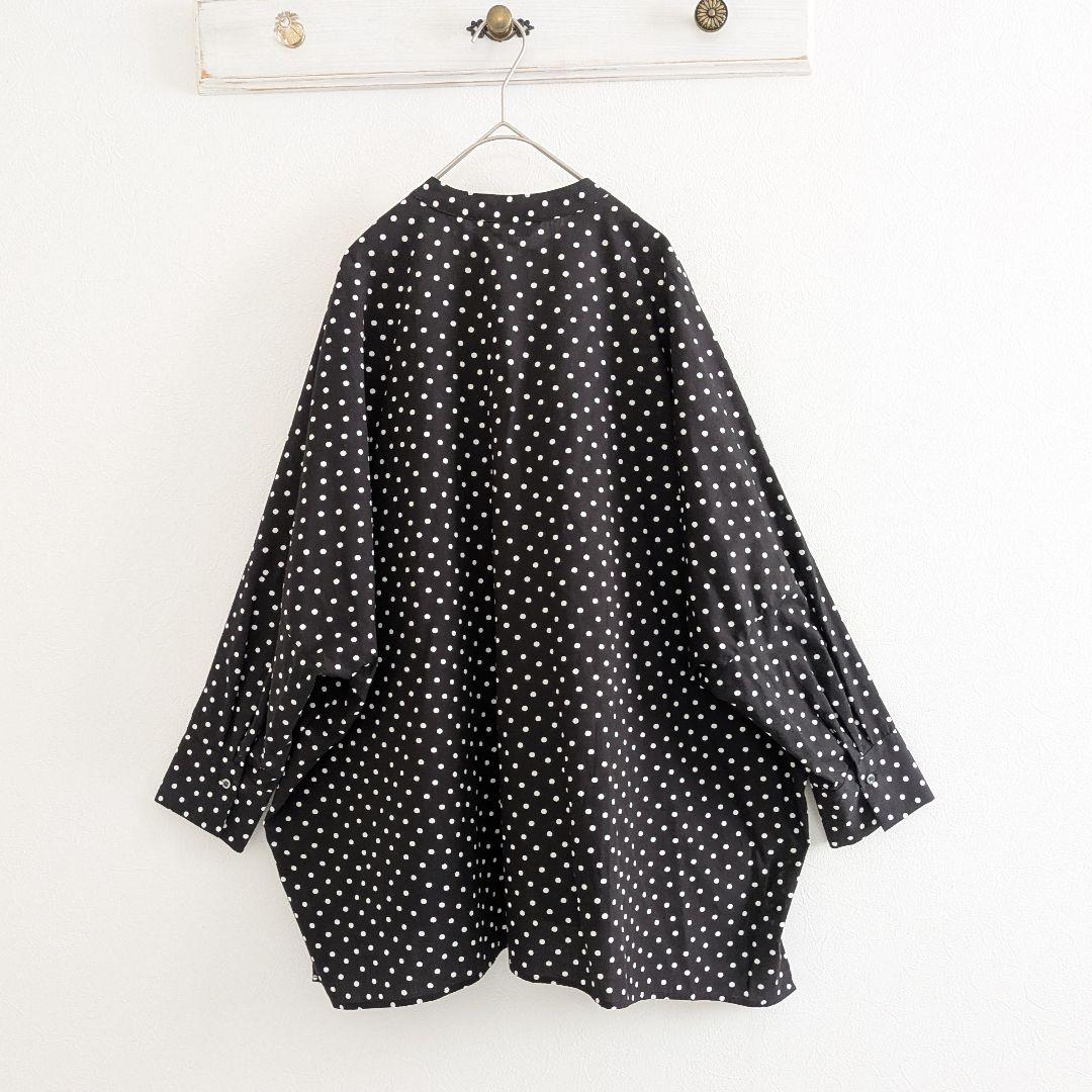 定価1.4万 フレンチブリュ購入 アムハースト ドット柄 ドルマン シャツ