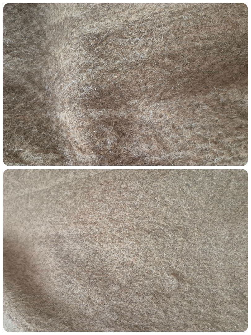 美品✨ダイアグラム 2way シャギーフードポンチョ コート ファー キャメル