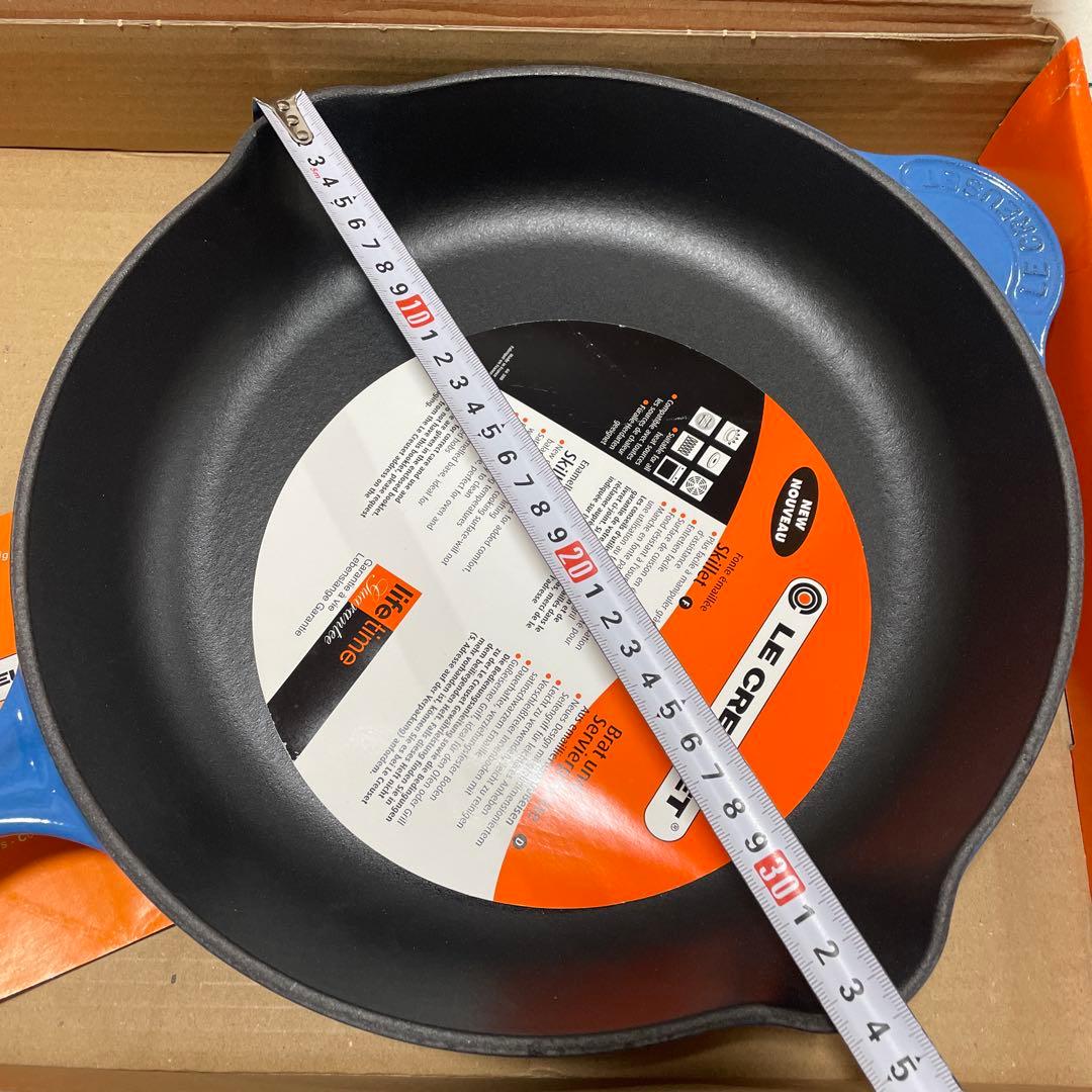 《新品》LE CREUSET 30cm 鋳鉄 スキレット フライパン 青
