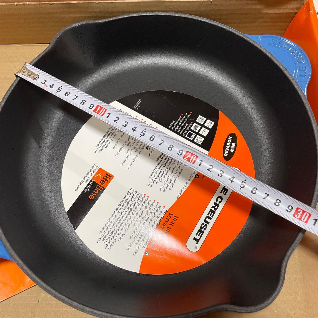 《新品》LE CREUSET 30cm 鋳鉄 スキレット フライパン 青