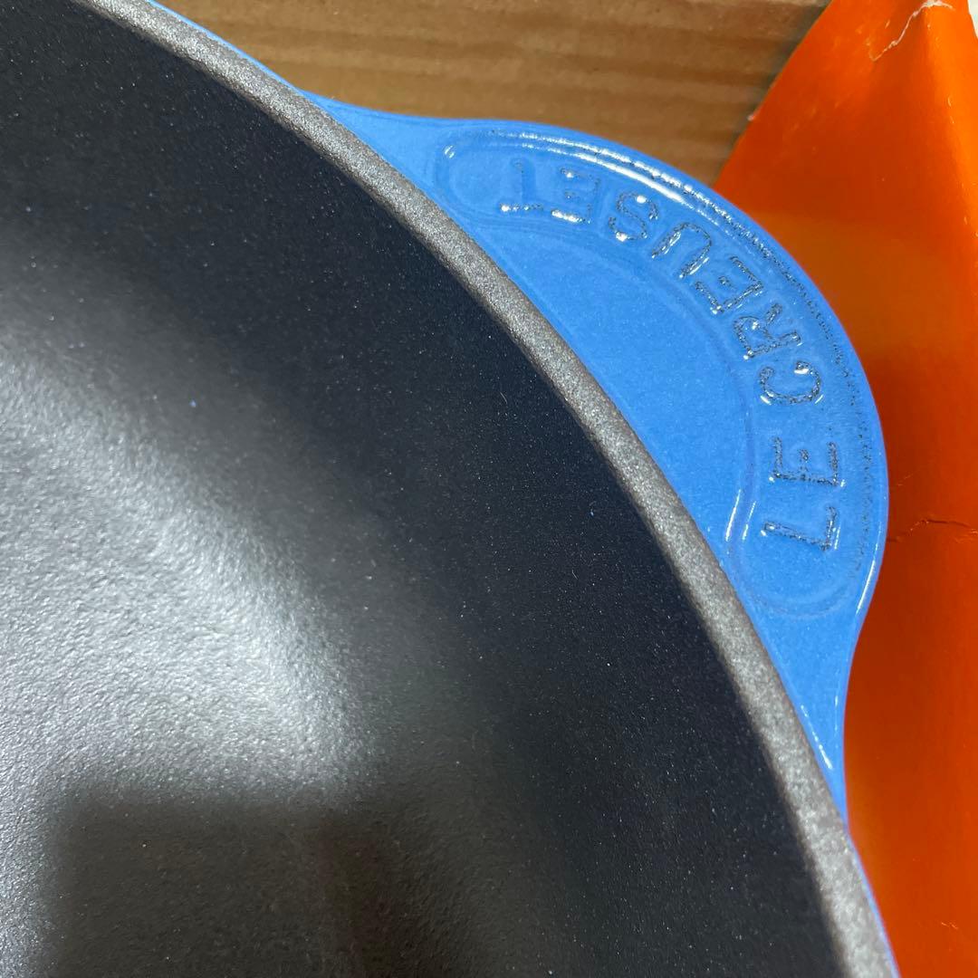 《新品》LE CREUSET 30cm 鋳鉄 スキレット フライパン 青