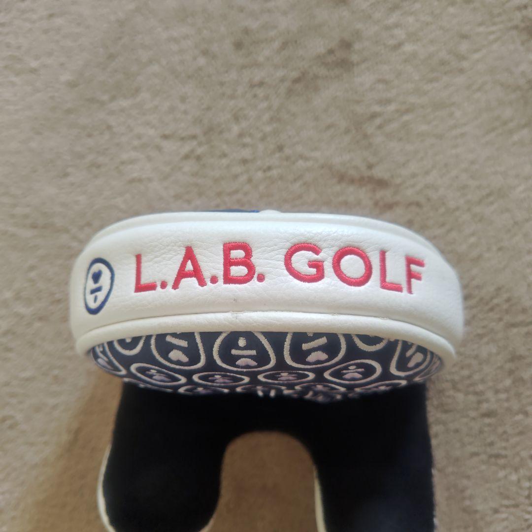 ラブゴルフ　レフティ　中尺　ホワイト・ブルー マレット型パター