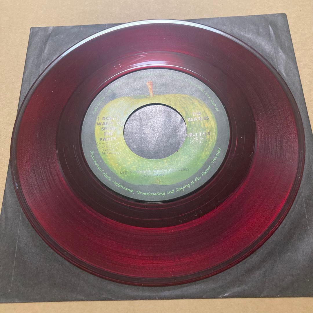 ビートルズ パーティーはそのままに Apple 赤盤 シングル レコード