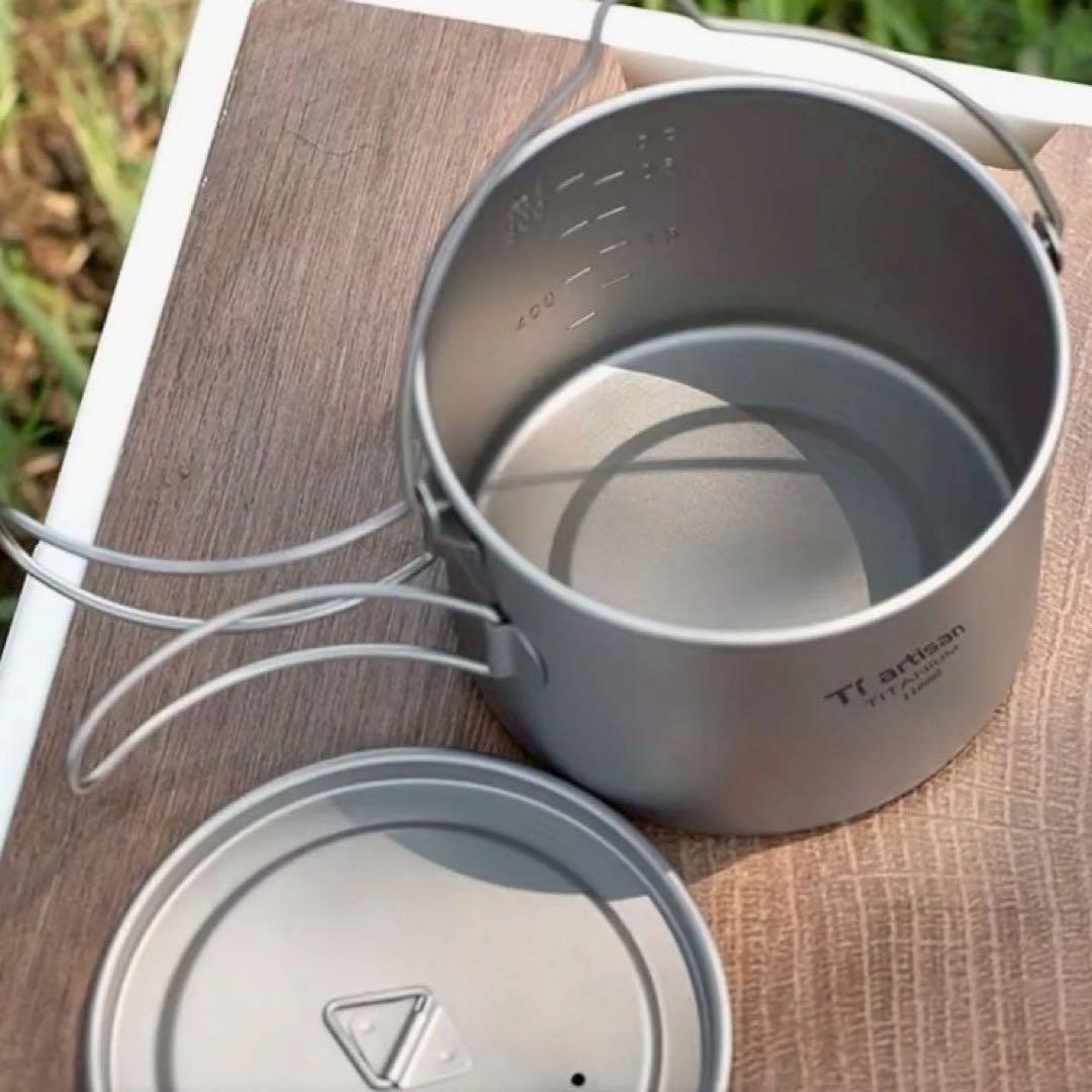 新品 純チタン Tiartisan チタン クッカー 鍋 マグ 超軽量 セット