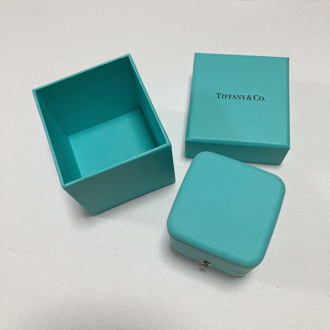 美品　ティファニー　リングケース　指輪入れ　空箱　リボン付き　ブルーボックス　A