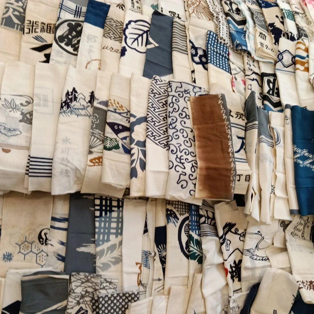 超大量 ！昭和レトロ　ほぼ未使用品酒、踊り、花等手ぬぐい380枚 ふきんおまけ