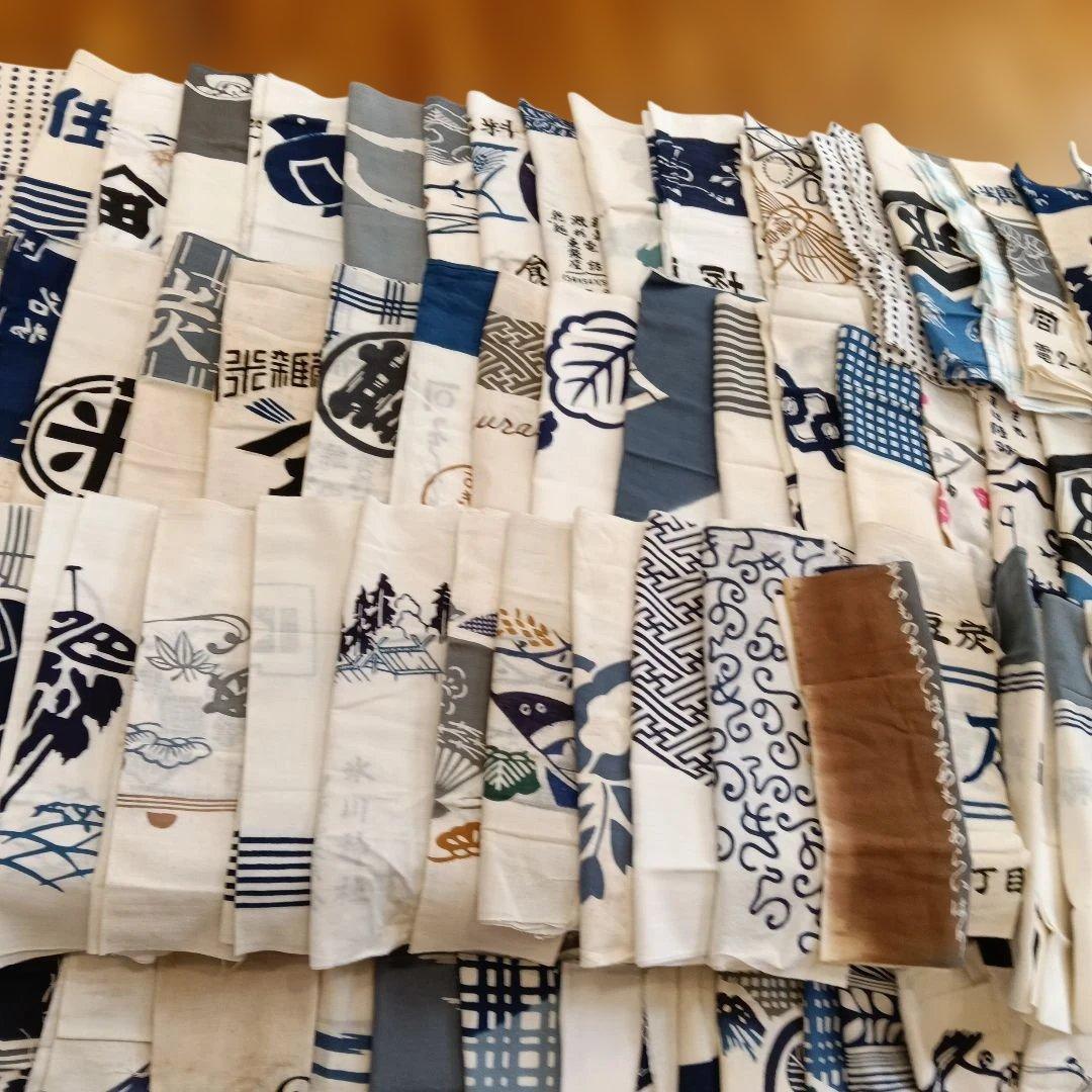 超大量 ！昭和レトロ　ほぼ未使用品酒、踊り、花等手ぬぐい380枚 ふきんおまけ
