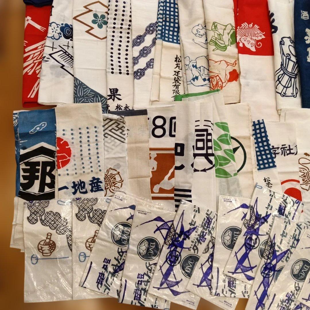 超大量 ！昭和レトロ　ほぼ未使用品酒、踊り、花等手ぬぐい380枚 ふきんおまけ