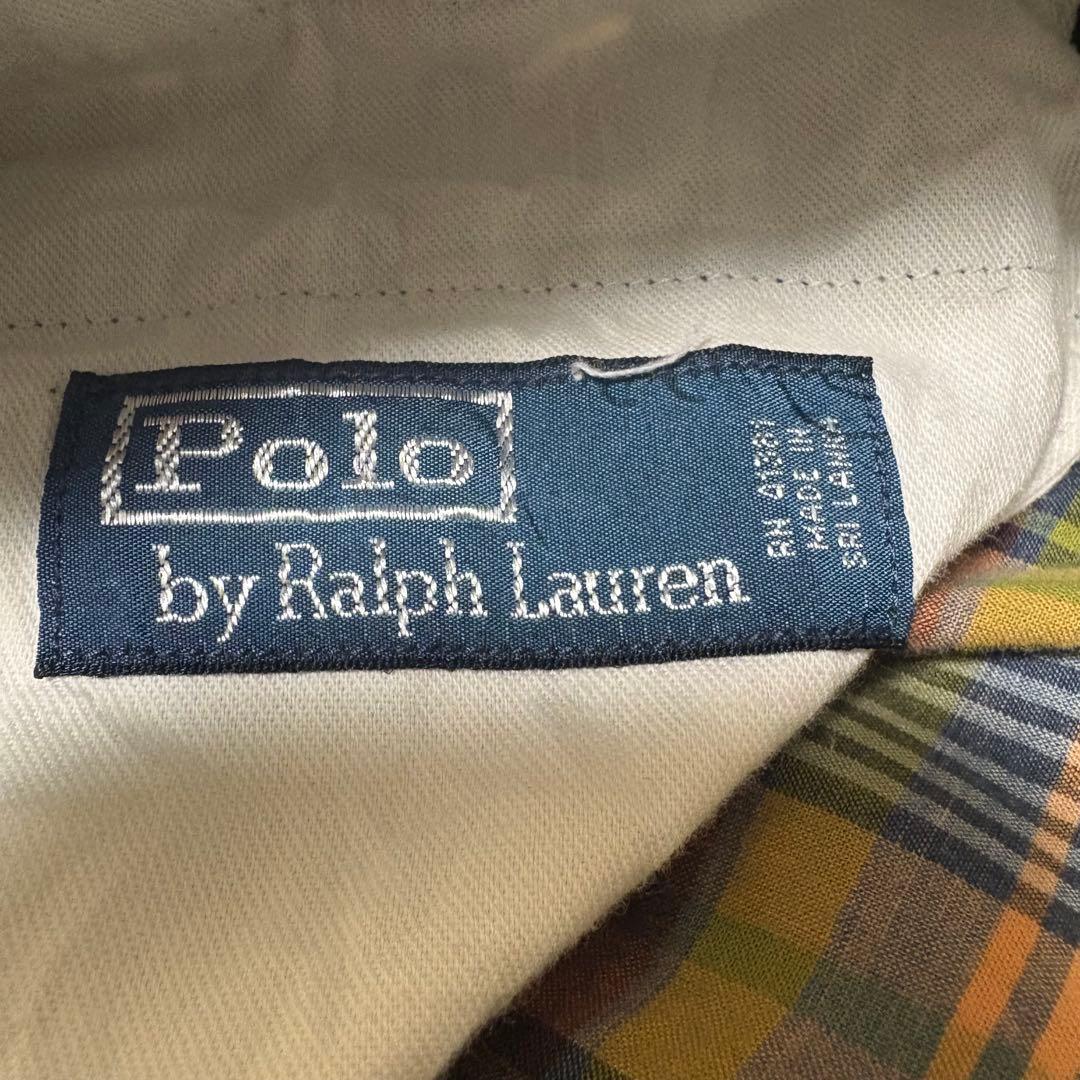 90s ポロバイラルフローレン マドラスチェック パッチワーク パンツ　W38