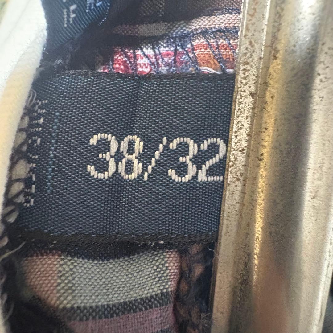 90s ポロバイラルフローレン マドラスチェック パッチワーク パンツ　W38