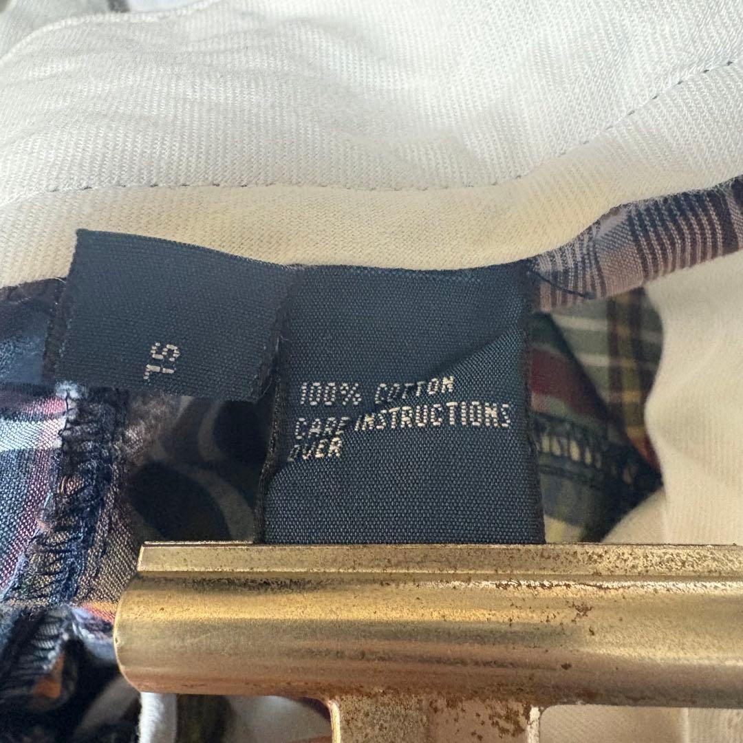 90s ポロバイラルフローレン マドラスチェック パッチワーク パンツ　W38