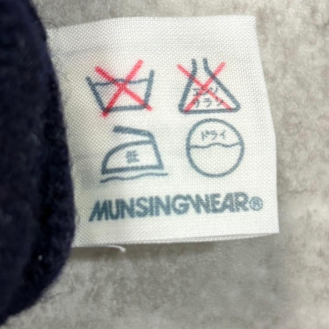 マンシングウェア カシミヤ100% セーター Vネック ニット ネイビー