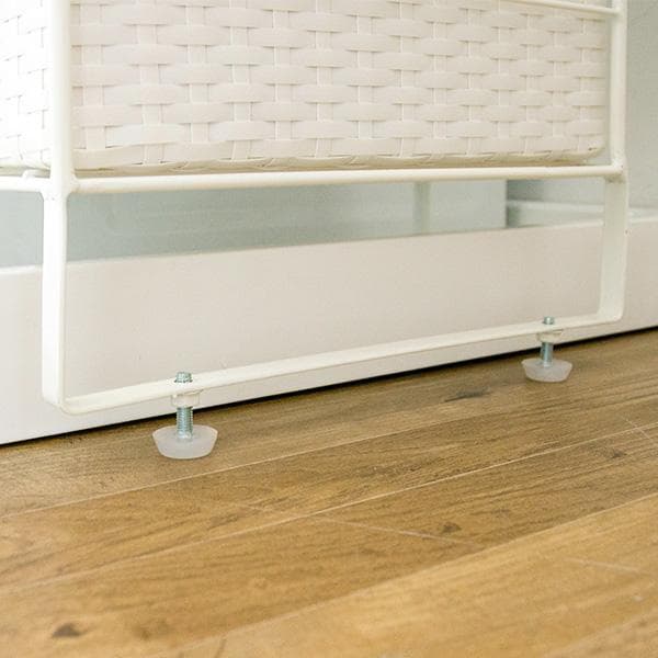 隙間収納ラック 15cm 洗面所 キッチン ランドリー 棚 収納 【ホワイト】