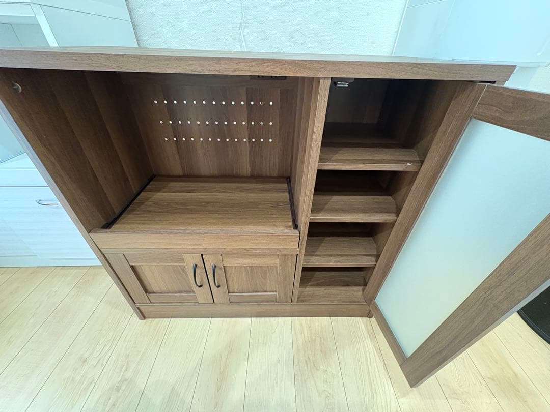 キッチンカウンター 伸縮式 拡張テーブル付き