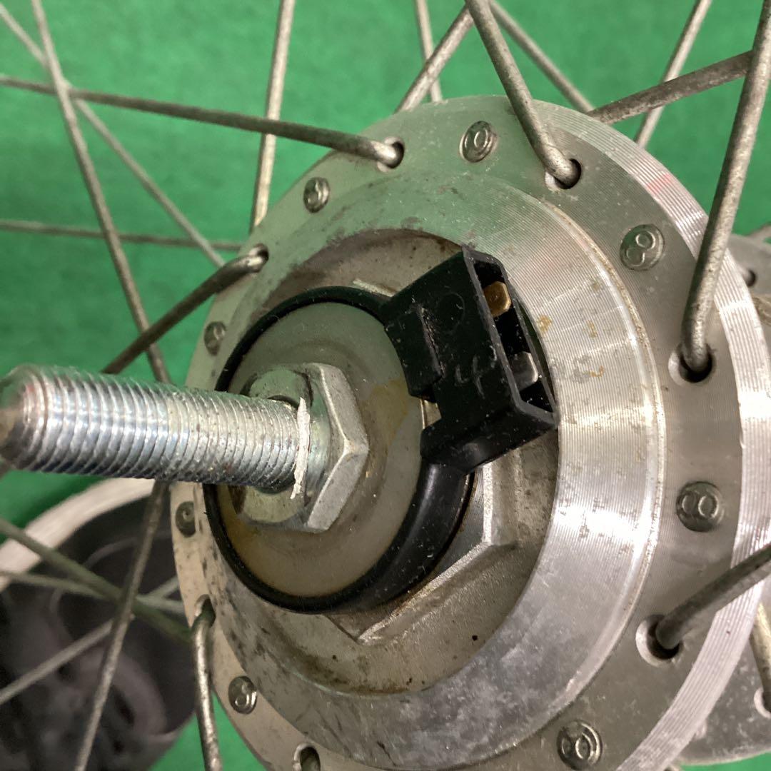 前ホイール　700x42c　ハブダイナモ　フロント　前　ON　自転車　タイヤ付