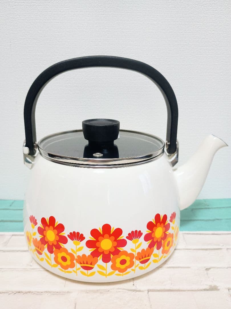 富士ホーロー メモリーズ 2.5L ケトル サンフラワー IH FJ-2.5K