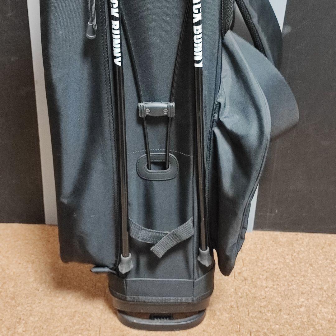 美品 ジャックバニー スタンド式キャディバッグ 黒 ブラック うさぎ