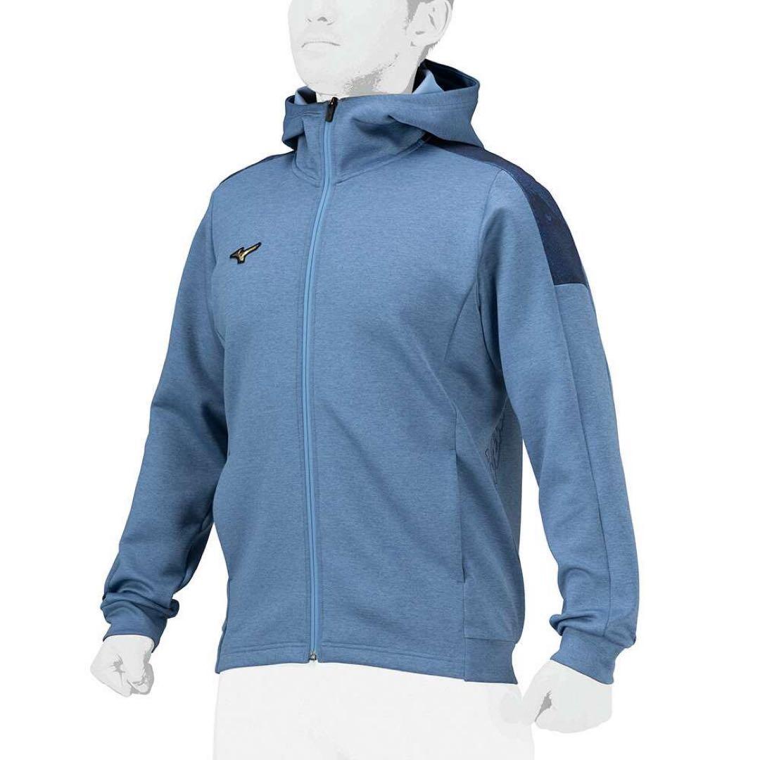【ミズノプロ】ストレッチスウェットフーディ パリブルー XO 12JEBK79