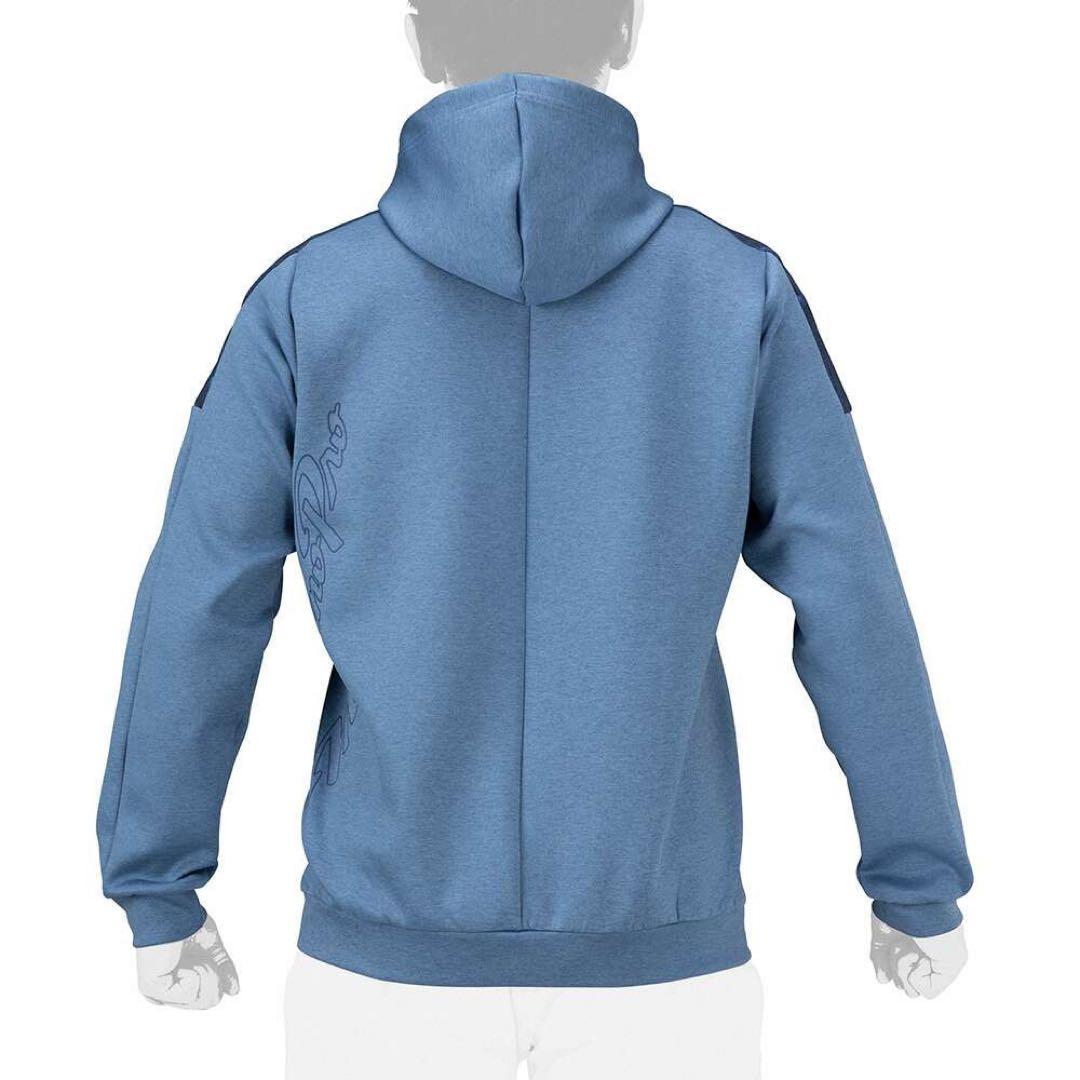 【ミズノプロ】ストレッチスウェットフーディ パリブルー XO 12JEBK79