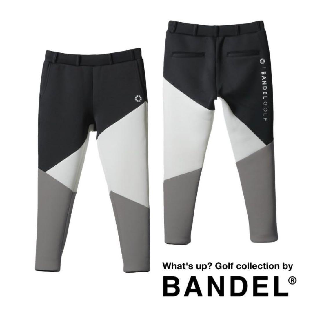 【美品】BANDEL GOLF メンズパンツ 黒/白カラー