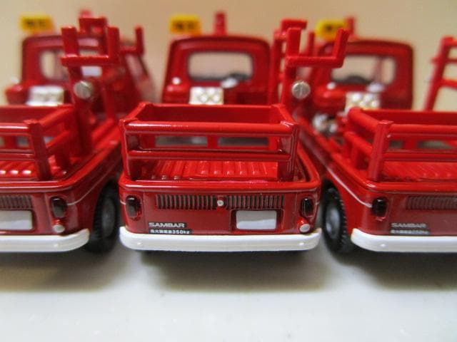 トミカLV/新品未開封 スバルサンバーポンプ消防車(梅田町消防団) 3台