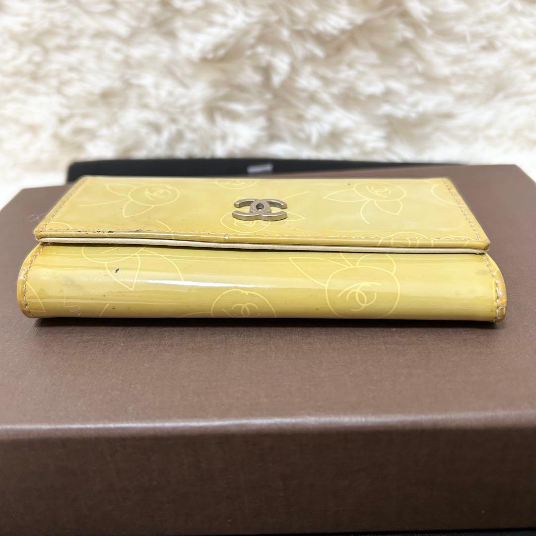 【高級】CHANEL シャネル キーケース ココマーク エナメル