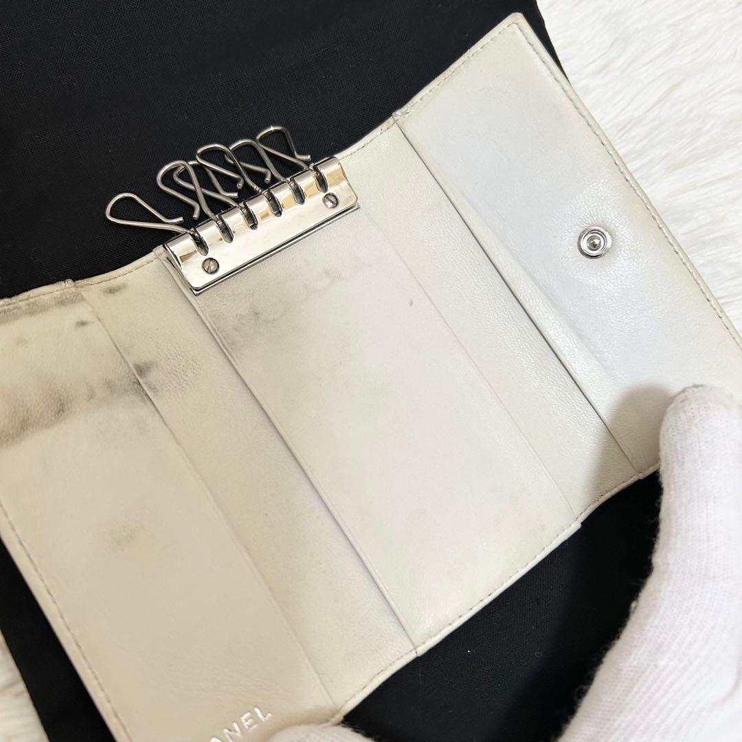 【高級】CHANEL シャネル キーケース ココマーク エナメル
