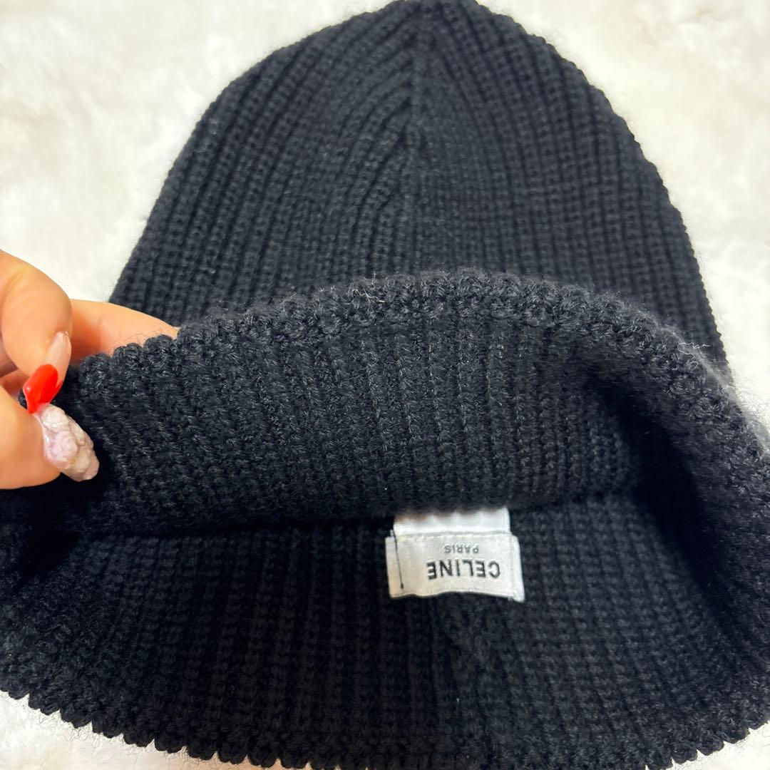 CELINE 黒 ニット帽