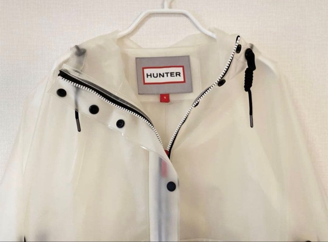 HUNTER 透明 レインコート S