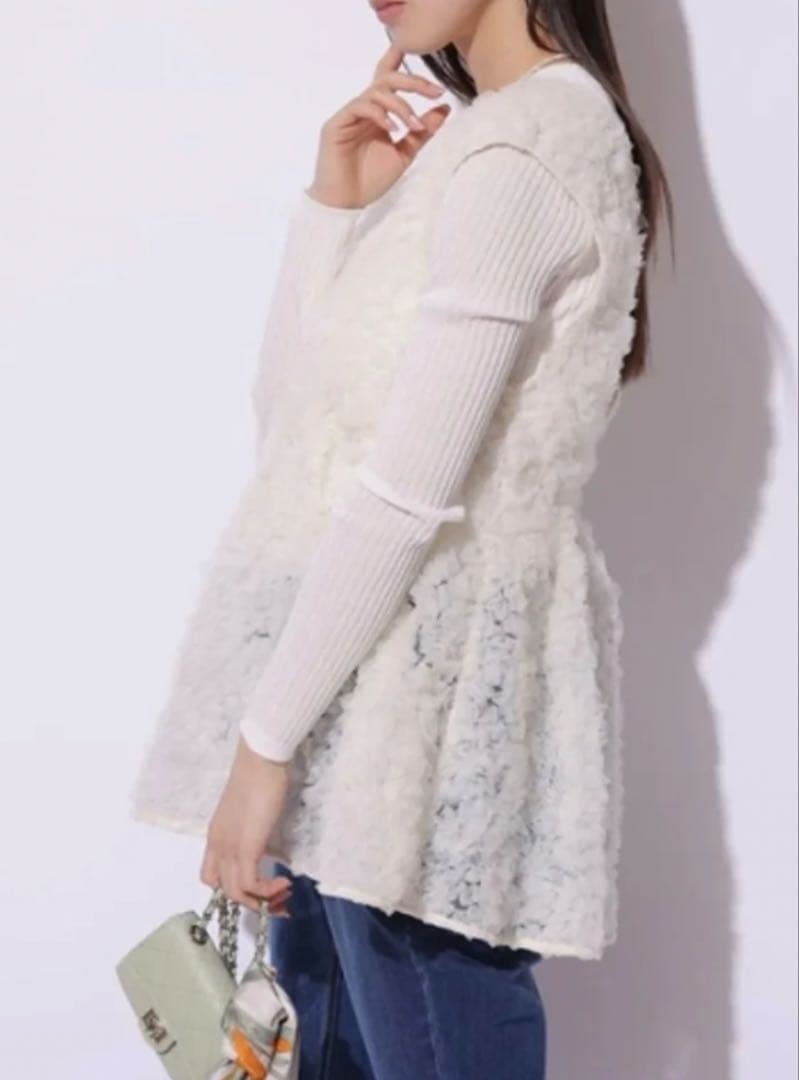 マイストラーダ デコラチュールブラウス 白 38 定価18700円 未使用品